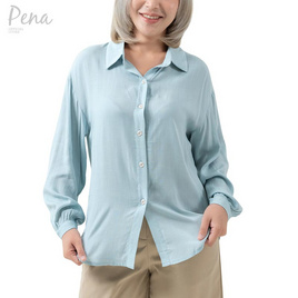 Pena house เสื้อเชิ๊ตผู้หญิงแขนยาว สีพื้น รุ่น POSL032402 - Pena house, เสื้อเชิ้ต