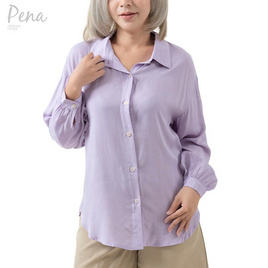 Pena house เสื้อเชิ๊ตผู้หญิงแขนยาว สีพื้น รุ่น POSL032402 - Pena house, แฟชั่นผู้หญิง