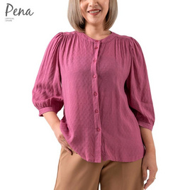 Pena house เสื้อเบลาส์แฟชั่นสีพื้น คอกลม แขนพอง รุ่น POSL102304 - Pena house, แฟชั่น