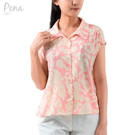 Pena house เสื้อเชิ๊ตแขนล้ำ ลายดอกไม้ รุ้น POSS022401 - Pena house, เสื้อเชิ้ต