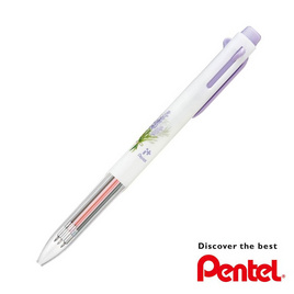 Pentel ปากกาพร้อมไส้ 3ระบบ iPlus Botanical ด้ามสีม่วง - Pentel, สินค้าขายดี booksmile 1