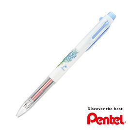 Pentel ปากกาพร้อมไส้ 3ระบบ iPlus Botanical ด้ามสีฟ้า - Pentel, เครื่องเขียน