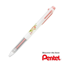 Pentel ปากกาพร้อมไส้ 3ระบบ iPlus Botanical ด้ามสีชมพู - Pentel, Pentel