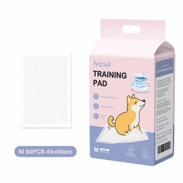 Petcho แผ่นรองฉี่สุนัขและฉี่แมว การดูดซับน้ำ6ชั้น ระงับกลิ่นได้ดี รุ่นสีขาว ไซส์ M 50 ชิ้น - Petcho, ห้องน้ำและผ้าอ้อมสัตว์