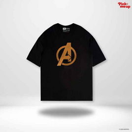 PickMeUp เสื้อยืดพิมพ์ลาย AVENGERS COPPER LOGO สีดำ - Pick Me Up, เสื้อผ้า/ชุดชั้นในให้นม