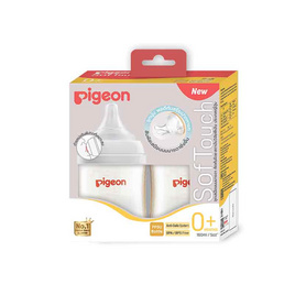 Pieon ขวดนม PPSU 160 มล. จุกซอฟท์ทัช SS แพ็ก 2 - Pigeon, ขวดนม