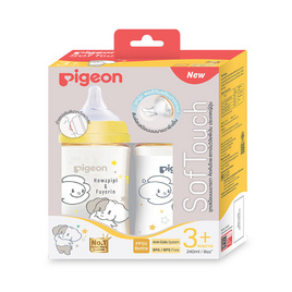 Pigeon พีเจ้น ขวดนม PPSU WN3 HOWAPIPI 240 มล.แพ็ก 2 ขวด - Pigeon, ขวดนม