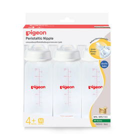 Pigeon ขวดนม RPP 8 ออนซ์ จุกมินิ M แพ็ก 3 - Pigeon, อุปกรณ์ให้นม