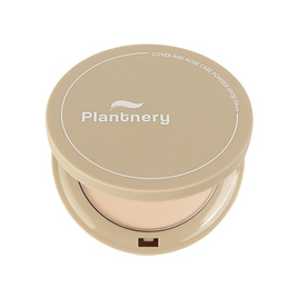 Plantnery แป้งพัฟสูตรปกปิดผสมรองพื้น Cover And Acne Care Powder SPF30 PA+++ 9 กรัม - Plantnery, แป้ง