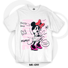 Power7Shop เสื้อยืดแฟชั่นการ์ตูน มินนี่เมาส์ ลิขสิทธ์แท้ Disney's รุ่น MK-091 - Power7Shop, แฟชั่นผู้หญิง