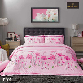 Premier Satin ชุดผ้าปู+นวม6ฟุต6ชิ้น P201 - Premier Satin, ห้องนอนและเครื่องนอน