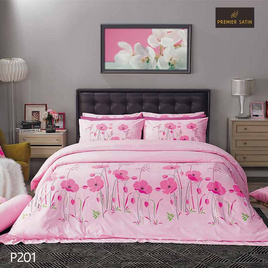 Premier Satin ผ้าปูที่นอน ลาย P201 - Satin, ชุดผ้าปูที่นอน