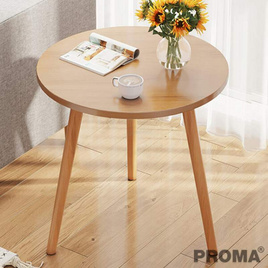 Proma โต๊ะกาแฟ โต๊ะกลมข้างโซฟาห้องนั่งเล่นทำจากไม้ 1 ชั้น Proma-CTB-68 - Proma, เฟอร์นิเจอร์