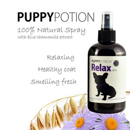 Puppy Potion สเปรย์กำจัดกลิ่นและบำรุงขนสุนัข สูตร Relax ฆ่าเชื้อแบคทีเรีย กลิ่นบลูคาโมมาย 250ml - Doggy Potion, สัตว์เลี้ยง