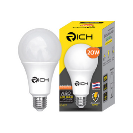 RICH หลอดบัล์บ อีโค่ไลฟ์ 20w 3000K - RICH, หลอดไฟ LED