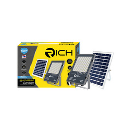 RICH สปอร์ตไลท์โซล่าเซลล์ กันดั้ม 60w 6500K แสงขาว - RICH, โคมไฟภายนอก