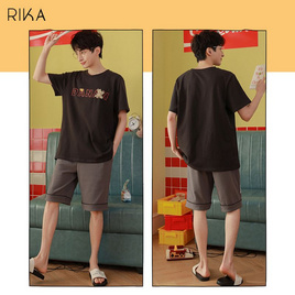 RIKA ชุดนอน(เสื้อ+กางเกง) ผ้า cotton รุ่น AA7011 - RIKA, ชุดนอน