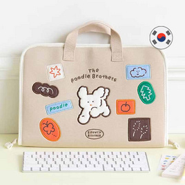 ROPAMODA กระเป๋าใส่โน้ตบุ๊คพุดเดิ้ล Brunch Brother 13 Type Poodle Open Laptop Pouch - ROPAMODA, หนังสือ เครื่องเขียน