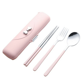 RRS ช้อน-ส้อม ตะเกียบ (สแตนเลส 304 หนา 2.5mm) พร้อมกล่องพกพา รุ่น Angel - RRS, อุปกรณ์บนโต๊ะอาหาร