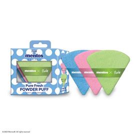 RUDE พัพแต่งหน้า Mentos Pure Fresh Powder Puff (คละสี)(3 ชิ้น/ชุด) - RUDE, อุปกรณ์สำหรับแต่งหน้า