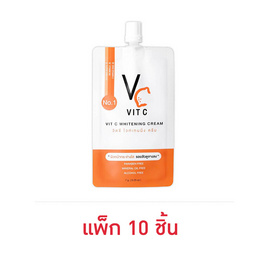 Ratcha Life ครีมบำรุงผิวหน้า Vit C Whitening Cream 7 กรัม (แพ็ก 10 ชิ้น) - Ratcha Life, เพื่อผิวขาวกระจ่างใส