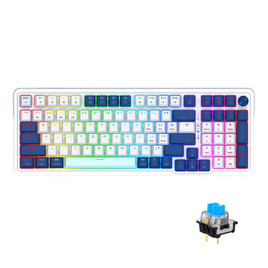 Redragon คีย์บอร์ดเกมไร้สาย K686 Eisa RGB Pro Blue Switch (EN/TH) - Redragon, คีย์บอร์ด Gaming