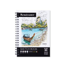 Renaissance สมุดสเก็ตซ์ 100 แกรม B5 (คละลายปก) R.901 - Renaissance, สินค้าขายดี booksmile 1