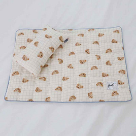 Ritogato Non-slip rayon cool mat ที่นอนนวัตกรรมผ้าเย็น ลายตารางหมี check bear L - Ritogato, สัตว์เลี้ยง