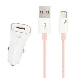Rizz Lightning Car Charger Set 2.4A รุ่น RAL-228G - Rizz