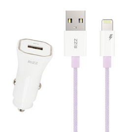 Rizz Lightning Car Charger Set 2.4A รุ่น RAL-228G - Rizz