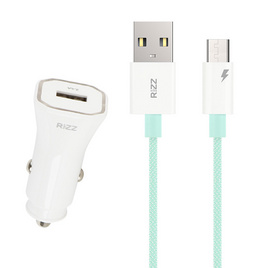 Rizz Micro Car Charger Set 2.4A รุ่น RAM-218G - Rizz