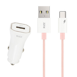 Rizz Type C Car Charger Set 2.4A รุ่น RAC-238G - Rizz