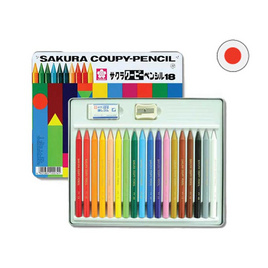 SAKURA ดินสอสี COUPY PENCIL 18 สี กล่องเหล็ก FY-18 - Sakura Products, สินค้าขายดี