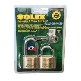 SOLEX คีย์อะไลค์ 2:1 รุ่น อาร์พรีเมี่ยม กุญแจคล้อง ระบบลูกปืน (คอสั้นและคอยาว) - SOLEX, อุปกรณ์ความปลอดภัย