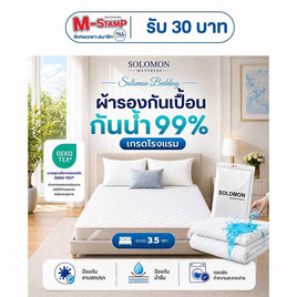 SOLOMON ผ้ากันเปื้อน ผ้ารองกันเปื้อน ที่นอน เกรดโรงแรม ป้องกันไรฝุ่น สีขาว - SOLOMON, ผ้ารองกันเปื้อน แผ่นรองนอน