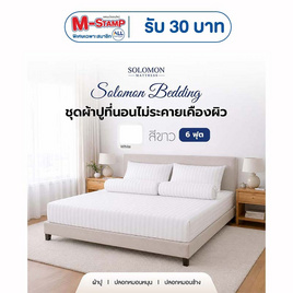 SOLOMON ชุดผ้าปูที่นอน สีขาว - SOLOMON, ชุดผ้าปูที่นอนพร้อมผ้านวม