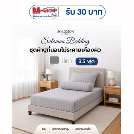 SOLOMON ชุดผ้าปูที่นอน สีเทา - SOLOMON, ชุดผ้าปูที่นอนพร้อมผ้านวม