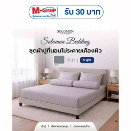 SOLOMON ชุดผ้าปูที่นอน สีเทา - SOLOMON, ชุดผ้าปูที่นอนพร้อมผ้านวม