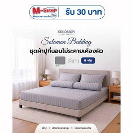 SOLOMON ชุดผ้าปูที่นอน สีเทา - SOLOMON, ชุดผ้าปูที่นอนพร้อมผ้านวม
