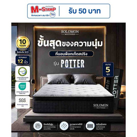 SOLOMON ที่นอนพ็อกเก็ตสปริง หนา 12 นิ้ว รุ่น POTTER - SOLOMON, บ้านและสวน