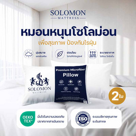 SOLOMON หมอนหนุน 2 ใบ เพื่อสุขภาพ ป้องกันไรฝุ่น - SOLOMON, 7Online
