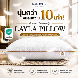 SOLOMON หมอนหนุนขอบทองเกรดโรงแรม Layla Pillow - SOLOMON, 7Online