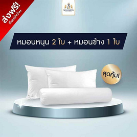 SOLOMON Pillow ชุดหมอนหนุน 2 ใบ + หมอนข้าง 1 ใบ - SOLOMON, ห้องนอนและเครื่องนอน