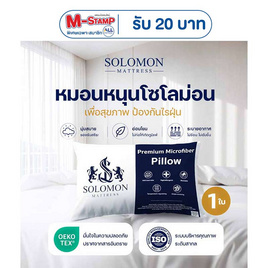 SOLOMON หมอนหนุนสุขภาพ ป้องกันไรฝุ่น (White) 1ใบ - SOLOMON, หมอนหนุนและหมอนข้าง