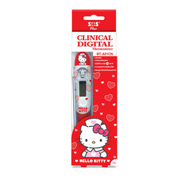 SOS plus Hello Kitty ดิจิตอลเทอร์โมมิเตอร์วัดไข้ สีแดง 1 ชิ้น - SOS plus, ผลิตภัณฑ์สำหรับผู้สูงอายุ