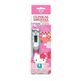 SOS plus Hello Kitty ดิจิตอลเทอร์โมมิเตอร์วัดไข้ สีชมพู 1 ชิ้น - SOS plus, ผลิตภัณฑ์สำหรับผู้สูงอายุ