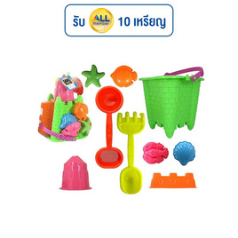 SR TOYS ชุดตักทรายถังบล็อคปราสาท (1 ชุด) - SR Toy, ของเล่นสนาม/ของเล่นเป่าลม/รถแบตเตอรี่