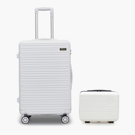 SUNSIRI เซ็ตกระเป๋าเดินทาง รุ่น 8228 ขนาด 24 นิ้ว สีขาว และ รุ่น 8801 ขนาด 14 นิ้ว สีขาว - SUNSIRI, แฟชั่น