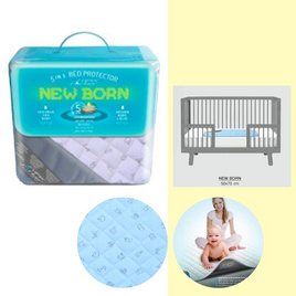 SUPER SORBER ผ้ารองซับปัสสาวะ รุ่น Newborn สำหรับเด็กแรกเกิด สีฟ้า (50x70 ซม.) - Supersorber, ที่นอนและเครื่องนอน