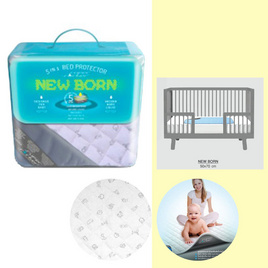 SUPER SORBER ผ้ารองซับปัสสาวะ รุ่น Newborn สำหรับเด็กแรกเกิด สีขาว(50x70 ซม.) - Supersorber, ที่นอนและเครื่องนอน